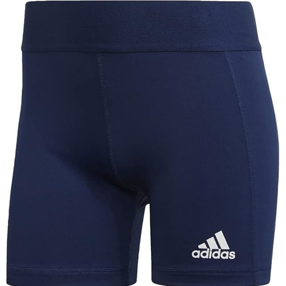Adidas Women's Techfit Volleyball Shorts Navy Size Large 3" Inseam - Picture 1 of 3